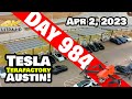 SOLAR CHARGING MODEL Ys AT GIGA TEXAS! - Tesla Gigafactory Austin 4K  Day 984 - 4/2/23 - Tesla Texas