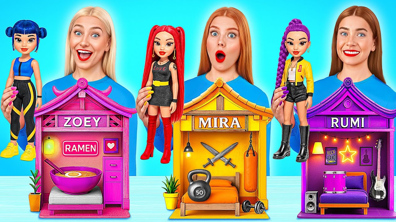 Строим Удивительный Кукольный Домик для Кейпоп-Охотницы на Демонов от Multi DO Girls