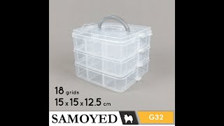 Tempat / Kotak Penyimpanan Serba Guna Sekat / Grids / Storage / Container / Organizer Box Samoyed STBX-G32