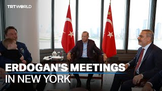 Erdogan meets Garibashvili, Musk at Turkish House