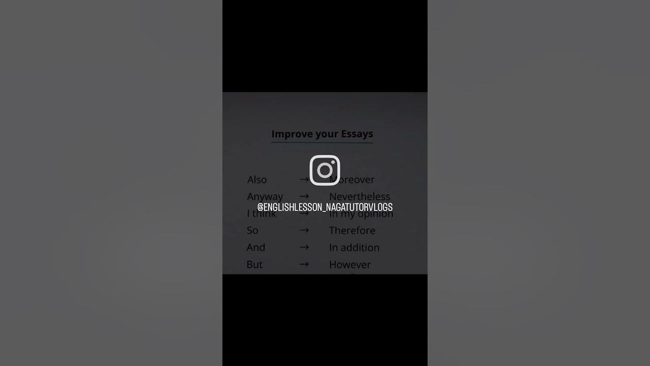 Improve your English to write Essays Nagatutorvlogs YouTube
