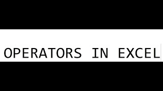 Arithmetic Operators In Excel