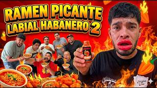 🔥RETO EXTREMO RAMEN PICANTE Y LABIAL HABANERO #2 con TIO COKI 🔥EL CREW RETOJORJAIS NO SOPORTA ESTO 🥵