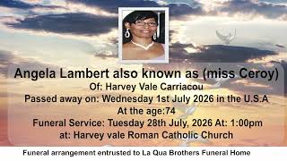 MTV OBITUARIES FOR FRIDAY 24th JULY 2026