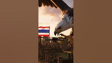 Huge Bird Attacks Drone Flying Thai Flag Over Phimai Temple! #drone #dji #short #shorts