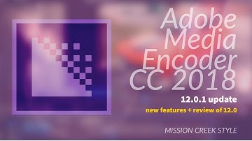 Adobe Media Encoder CC 2018 New Features