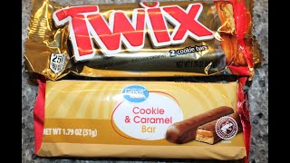 Blind Taste Test: Twix Bar vs Great Value (Walmart) Cookie \& Caramel Bar