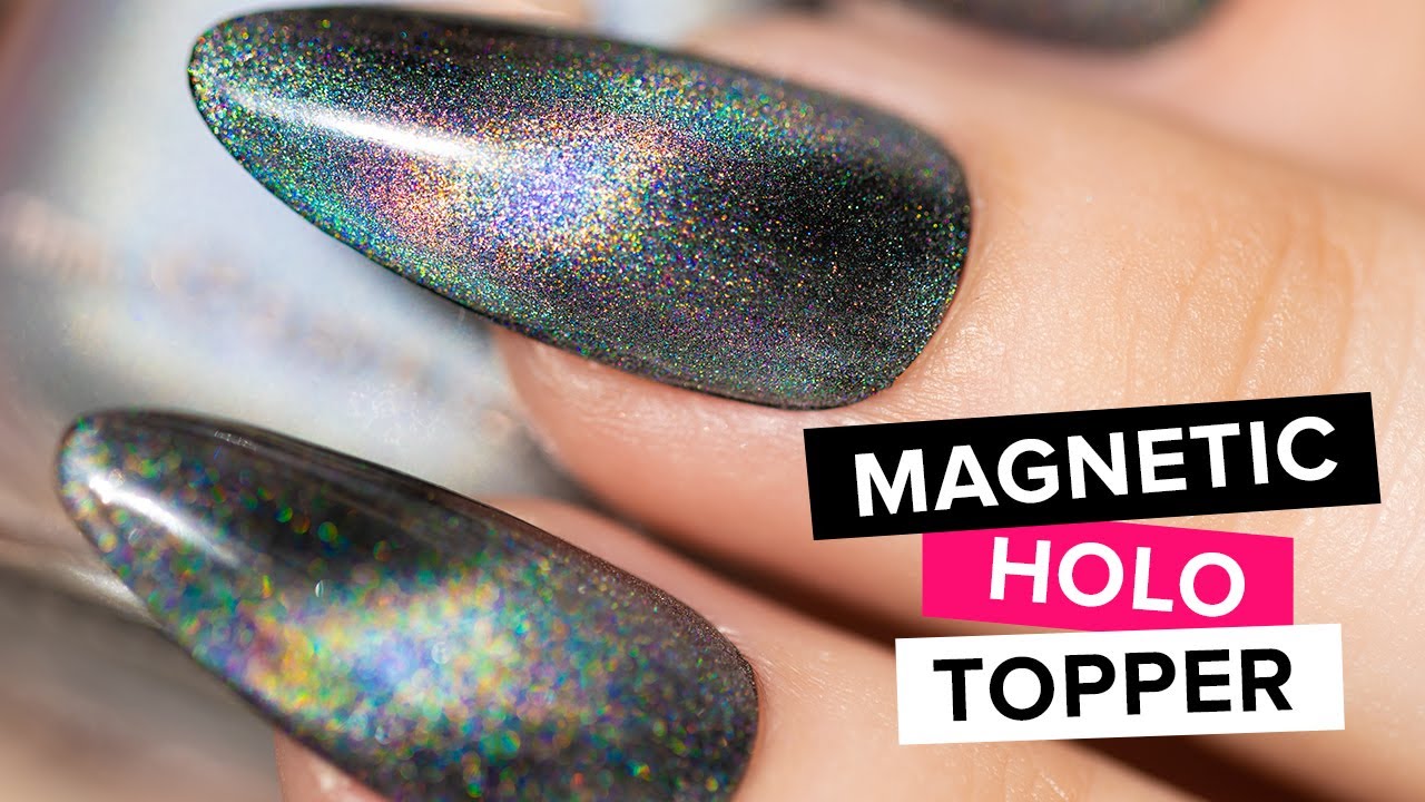 Eyegazer Magnetic Holo Topper Nail Polish In Direct Sunlight