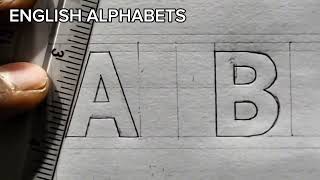 How to write 2D ENGLISH ALPHABETS step by step / 01