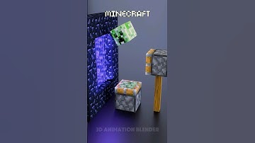 Minecraft Vs Real Life in the Nether 🔥🔥🔥#blender3d #3dart #3danimation #minecraft