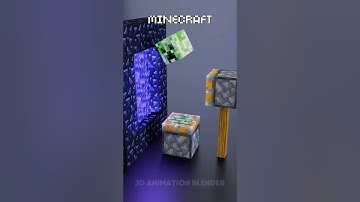 Minecraft Vs Real Life in the Nether 🔥🔥🔥#blender3d #3dart #3danimation #minecraft