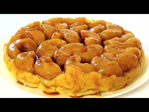 Видео рецепт Перевернутый пирог с яблоками и корицей
