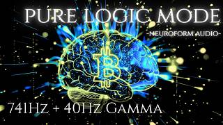 Deep Analytical Focus | 741Hz + 40Hz Gamma for Pattern Recognition & Coding (Brain Fog Removal)