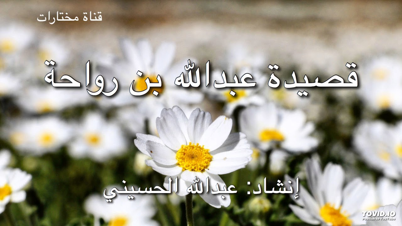قصيدة عبدالله بن رواحة رضي الله عنه تذكر بعد ما شطت نجودا Youtube