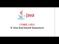IF ELSE AND SWITCH IN JAVA || JAVA TUTORIALS FOR BEGINNER || MVK TECHNO