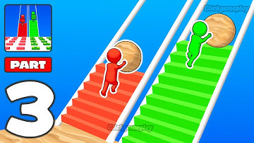 Bridge Race Gameplay Walkthrough Part 3 - Tutorial Racing Bridge Road (Android,iOS)