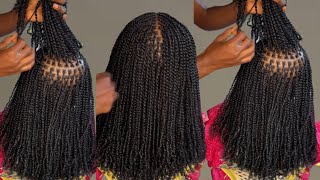 How To Micro Twist 4C Synthetic Hair Looks Like Afro Bulk Hair