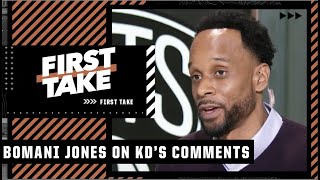 Bomani Jones’ stance on KD calling out the NYC mayor 👀 | First Take