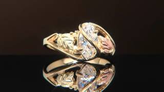 Black Hills 1.00 ct Marquise Diamonique Ring 10K/12K on QVC