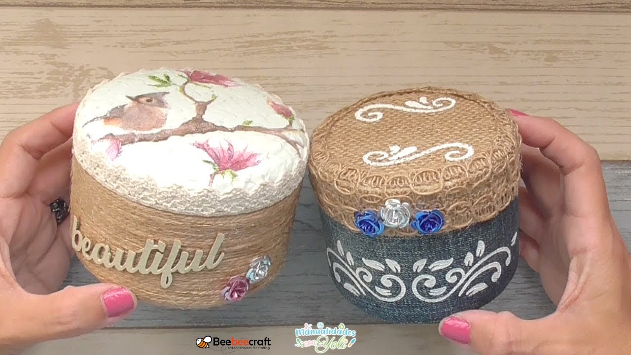 Посмотрите, что я делаю 👀 с пластиковыми лодками, джутом, джинсовой тканью, яичной скорлупой