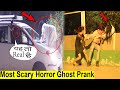 Real scary ghost horror prank   prank on cute girls  prank gone wrong with car real ghost