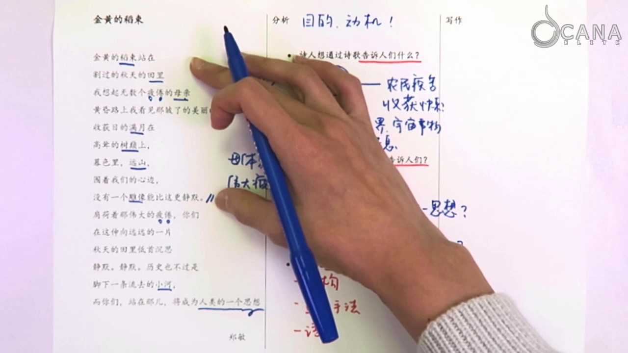 IB中文A文學課程試卷一講解 - 現代詩 (Part 2)