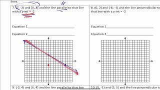 Lesson 2-3 Assignment Homework Help: Graphing Equations of Lines