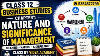 Ch 2 Nature and significance of management # bst class 12th