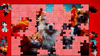 puzzle #5246 gameplay || HD cute puppy dog pets jigsaw puzzle game video  screenshot 3
