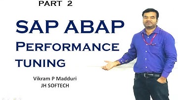 SAP ABAP Performance Tuning Part 2