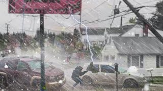 Stones fell from the sky on Canada! Historic hail storm in Winnipeg, Manitoba