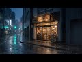 Rainy Night Bookstore in the City 🌙 Smooth Jazz Live | Study &amp; Night Ambience