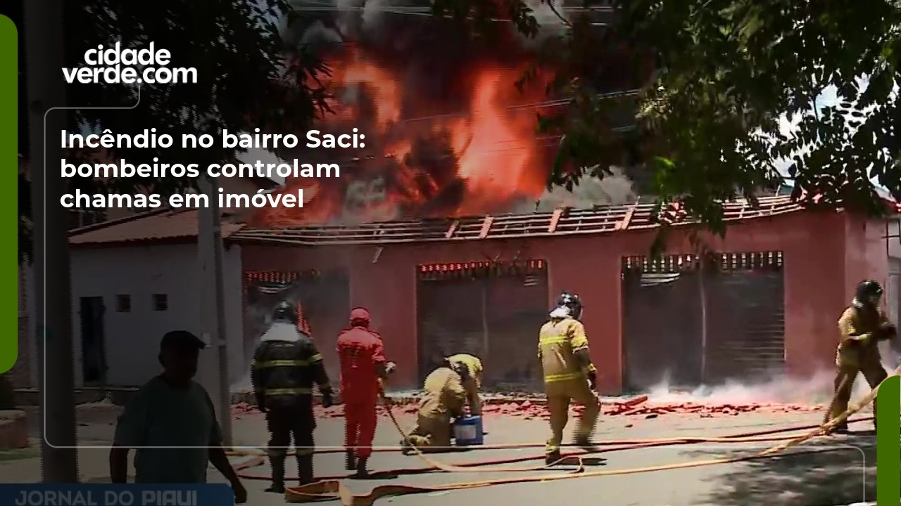 Incêndio no bairro Saci: bombeiros controlam chamas em imóvel