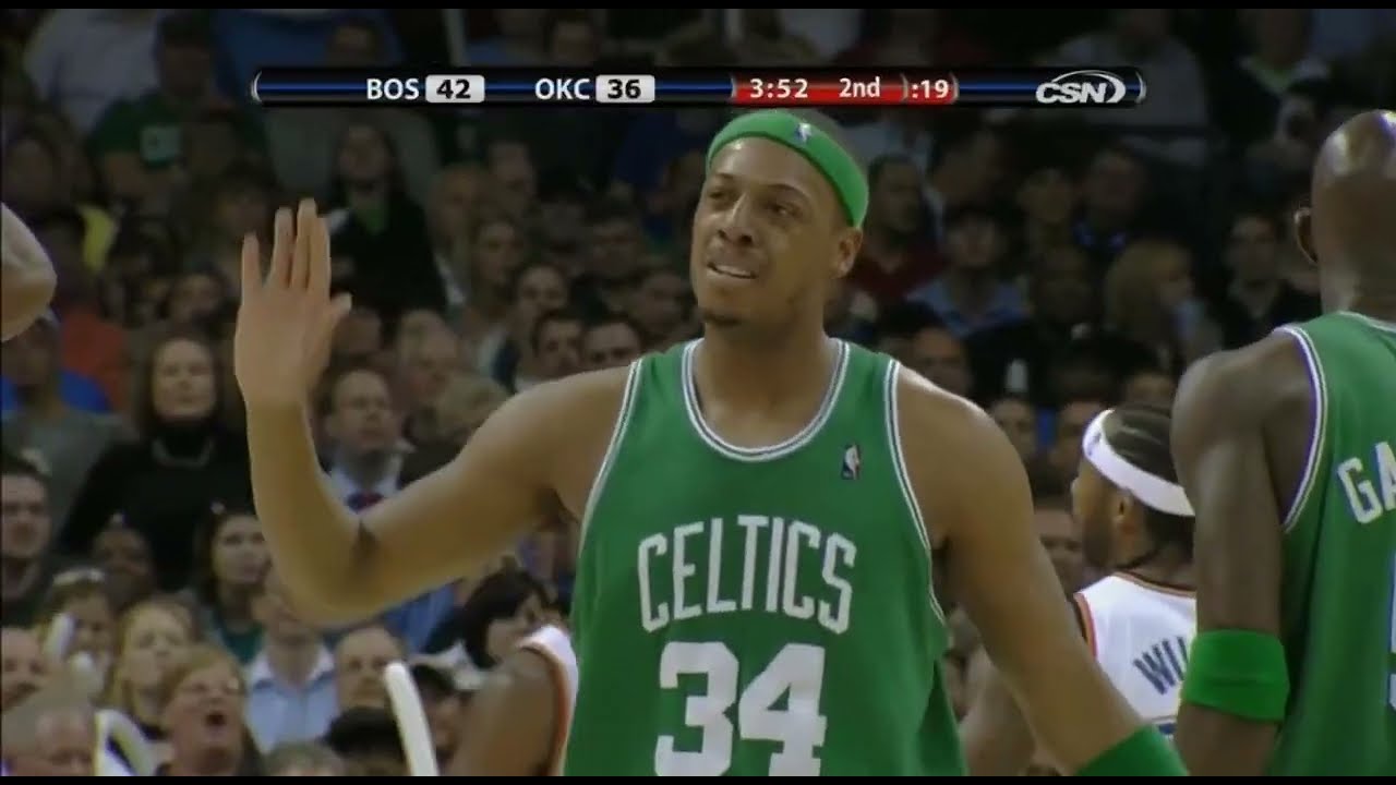 Paul Pierce 20 Points vs Oklahoma City Thunder (11/05/2008) *Breaks N-Collison Ankles/ And1 Layup*