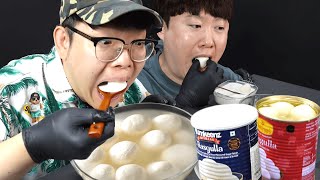 원끼가 인도 디저트를 사왔다 단 음식의 끝판왕 ASMR 먹방 Indian Dessert Rasgulla Mukbang