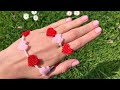 Сердце из бисера объемное. Кольцо и ожерелье. Pandahall tutorial