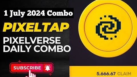 Pixel tap by pixelverse daily combo 1 July 2024 100% completion