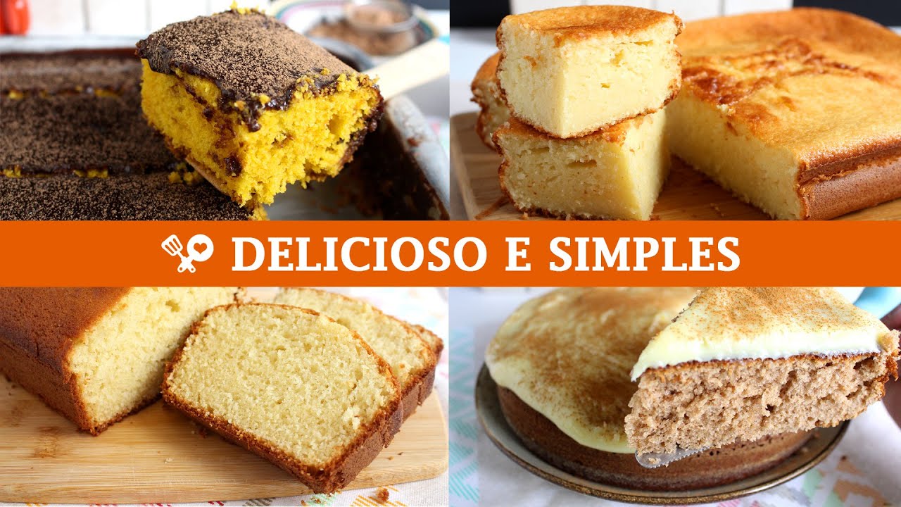 4 BOLOS INCRÍVEIS E FÁCEIS DE FAZER - RECEITAS QUE AMO