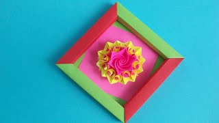 DIY Super Easy Frame Out Of Paper. NO GLUE Origami Crafts Tutorial