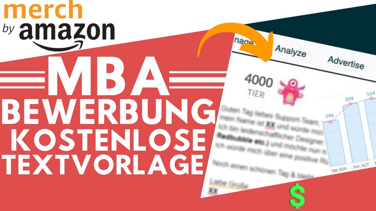Merch by Amazon Bewerbung 🔥 Kostenlose Textvorlage MBA Bewerbung