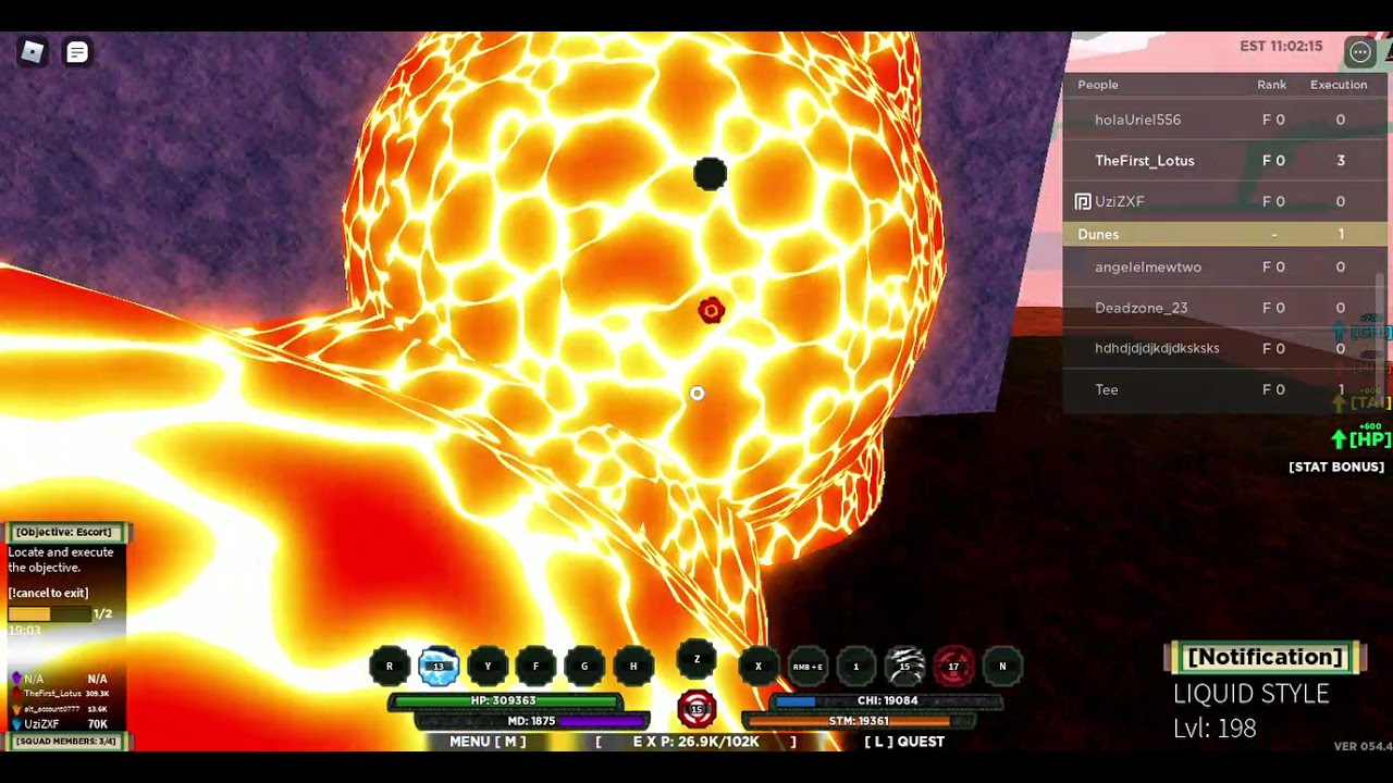 Slapping a max level in a 3v1. (Shindo Life World X)