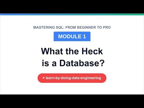 SQL01 training for Kids - What the Heck Is a Database?