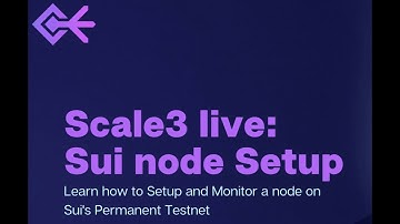 Scale3 Live! How to Setup Sui Node