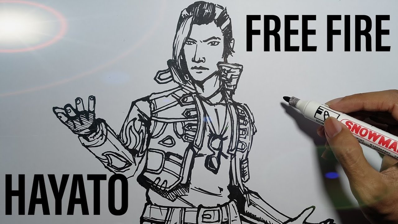 Cara Menggambar Hayato Free Fire Character YouTube