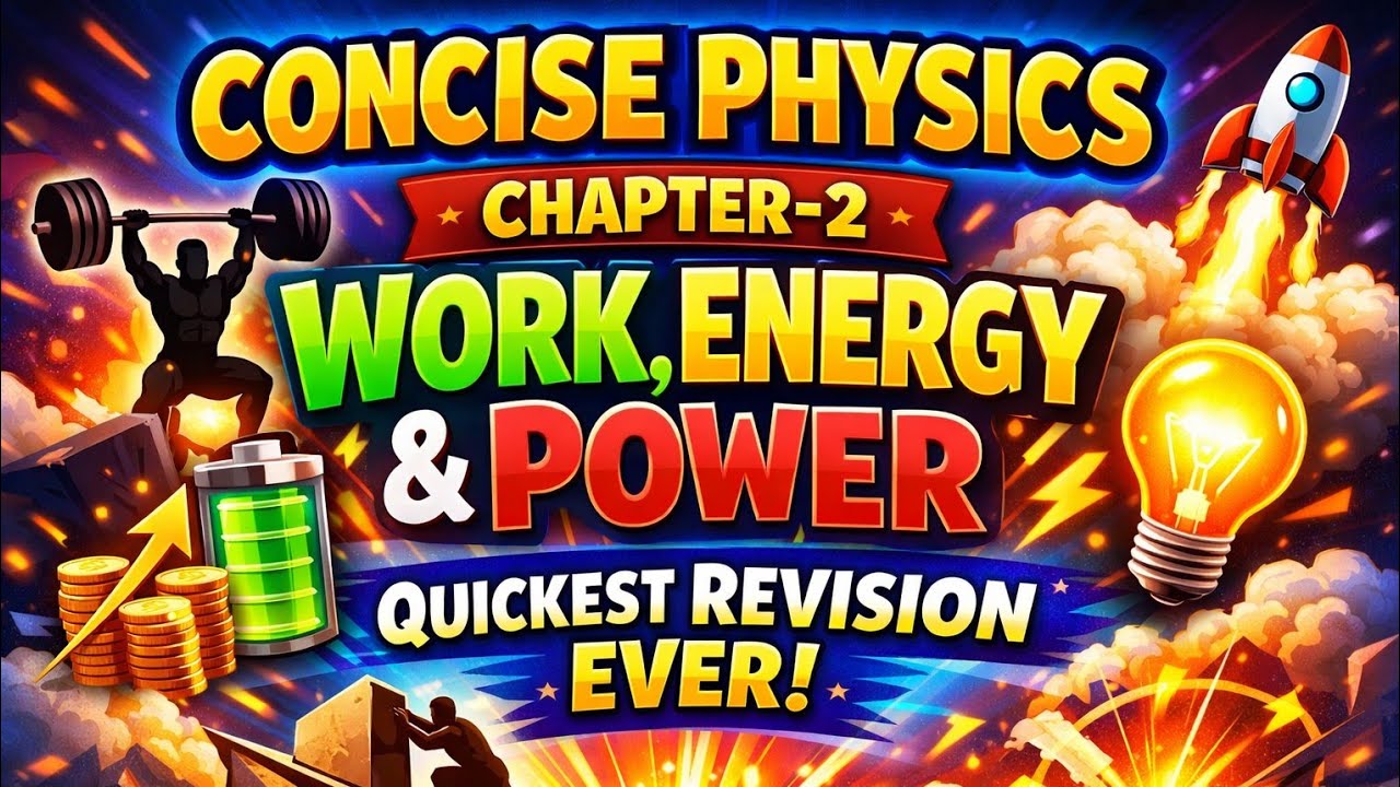 Concise Physics Ch-2 | Work, Energy & Power ⚡ Quickest Revision Ever | Score Full Marks