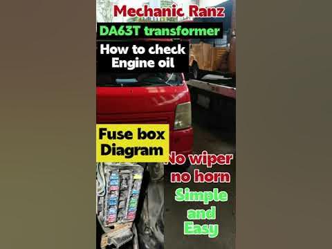 DA63T fuse box diagram engine oil level - YouTube
