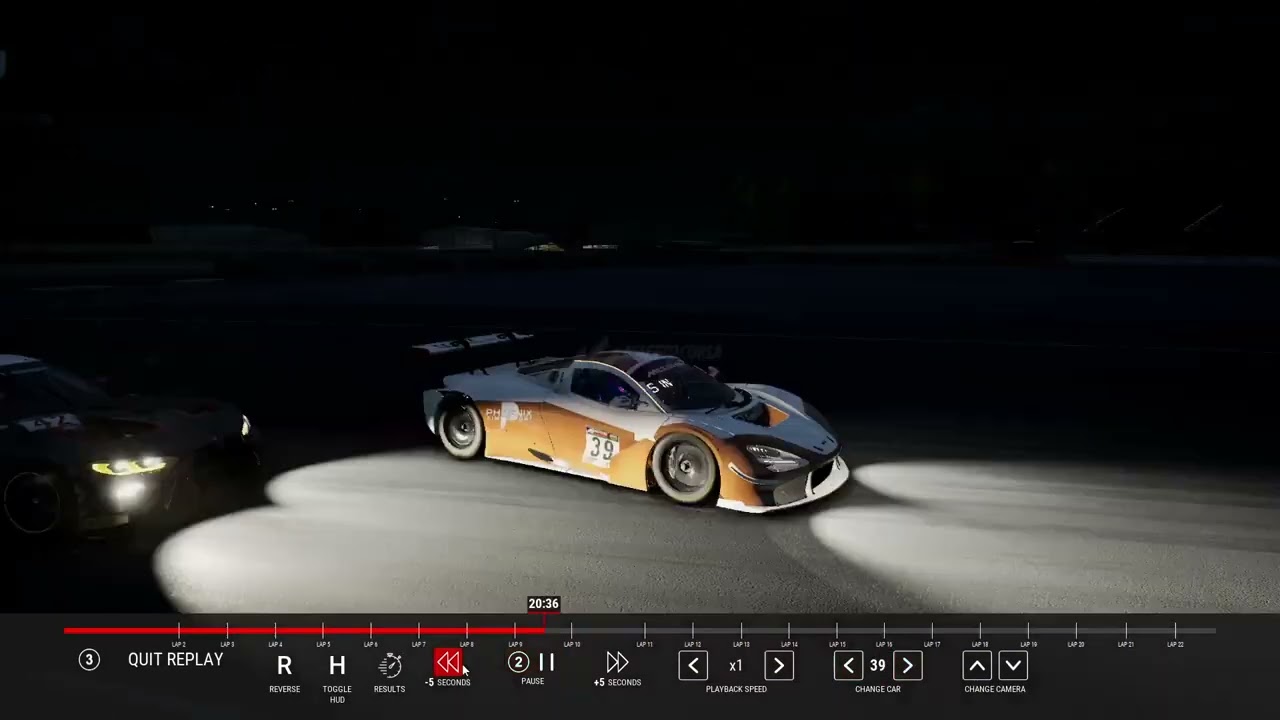 Silverstone Lap 9 Car42 vs Car39