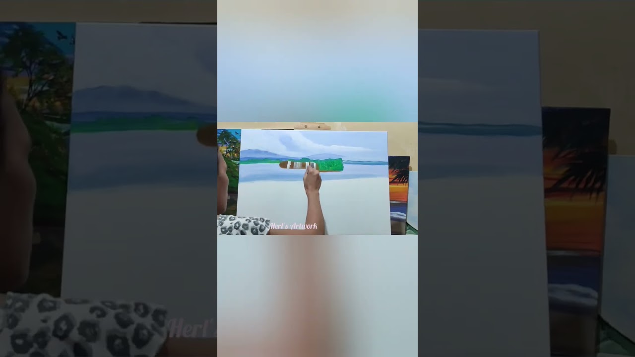 Acrylic paint/Paradise place