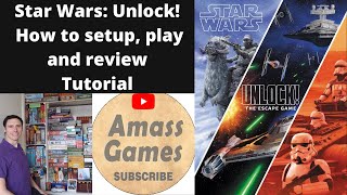 Star Wars Unlock! How to setup, play and review. Escape room in a box board game. * Amass Games * 4K