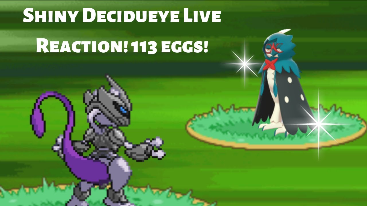 Shiny Decidueye Live Reaction 113 Eggs Masuda Method Shiny Charm